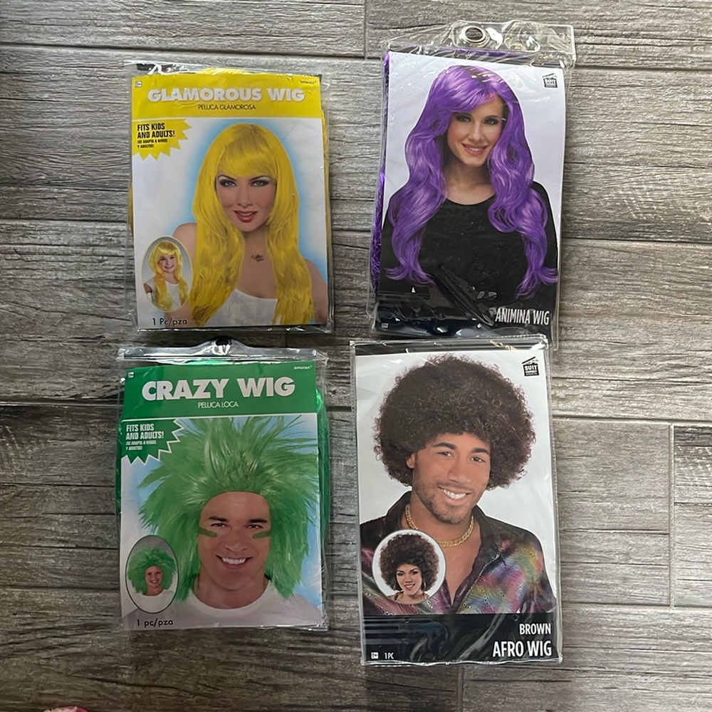 Four brand new wigs!